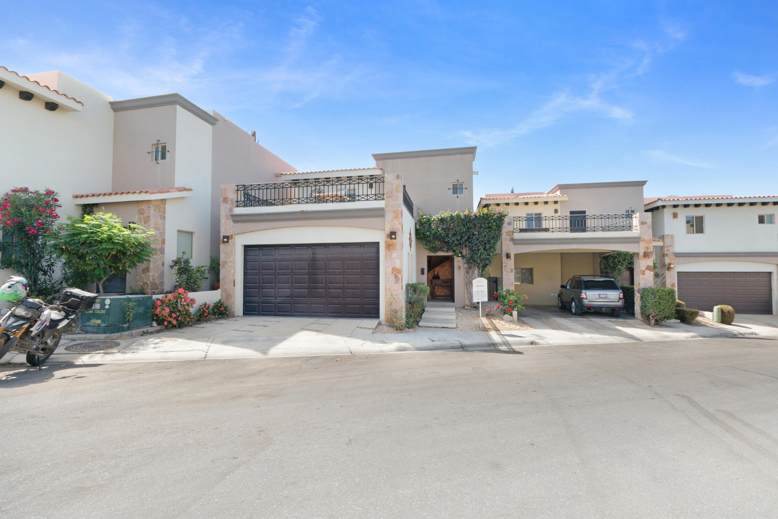 Pedregal Los Barriles This unique property is in a prime location.Just steps from the beautiful beaches of Los Barriles.You are in town so walking to multiple restaurants and shops is easy without a car.Upon entering from the street, on your left is the first garage with an attached bedroom,bathroom and a covered patio.The main house has 1 bedroom, 1 1⁄2 bathrooms, kitchen, dining area, laundry room and livingroom that opens to a large covered patio. On the other side of the patio are 2 bedrooms and 2bathrooms.Directly behind the 2 bedrooms and bathrooms is a casita with 1 bedroom, 1 bathroom, fullkitchen, dining area, living room, laundry room and covered patio.There is also a detached extra deep garage in the back of the property for storing cars, sideby sides, quads or gear. This 5-bedroom, 5.5-bathroom property with 2 garages and 2 laundry rooms is ideal for a winter getaway and offers great rental income opportunities. – #19 Ventanas Del Mar, Cabo Corridor, BS