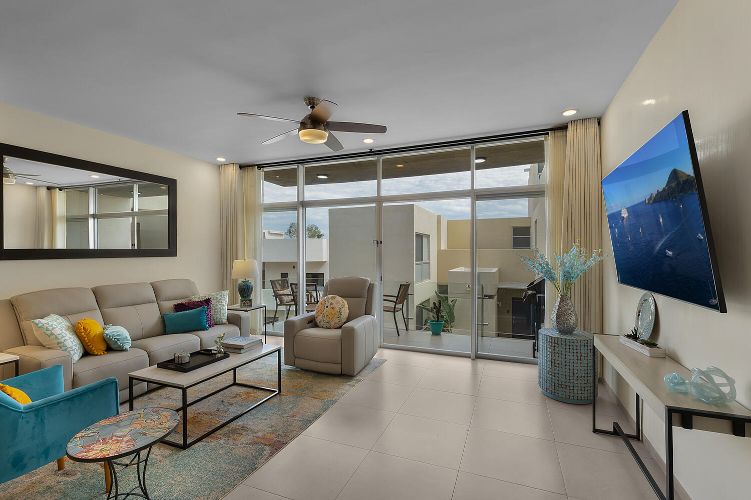 Pedregal Blue Bay-Pedregal Discover one of the best-priced condominiums located within the prestigious gated community of Pedregal. This single-level residence offers a highly desirable open concept layout, almost 2,000 Sq Ft, including three large bedrooms and three large newly renovated baths with walk-in showers. Two of the bedrooms feature spacious furnished patios while the open living area boasts a furnished patio with gas grill, ready for entertaining. This stunning Blue Bay Plus condominium is also an excellent rental opportunity. Ideally situated within walking distance to downtown Cabo San Lucas, the marina, and the beach, this residence combines luxury, comfort, and convenience. The condo has been redesigned and beautifully furnished, Ownership also includes access to Pedregal's exclusive amenities, such as gated security, semi-private neighborhood pools, tennis and pickleball courts, Blue Moon Park, and on-site restaurants. Additionally, owners may opt to become members of the Pedregal Mountain Club, offering world-class fitness, spa, dining, and social amenities.This property represents a rare opportunity to own a luxury, move-in-ready condo in one of Cabo's most sought-after communities. for sale