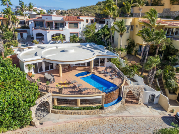 Pedregal Pedregal Csl Welcome to Casa Sol y Luna, a private hillside retreat in the prestigious gated community of Pedregal. Set on an expansive 898 m² lot, this beautifully furnished residence offers 4 bedrooms, 4.5 bathrooms, and over 596 m² of total living and outdoor space designed to embrace Cabo's indoor-outdoor lifestyle. Enjoy generous terraces, a sparkling pool, and inviting areas for entertaining, relaxing, and taking in the peaceful surroundings. The thoughtful floor plan combines comfort, privacy, and functionality, making it ideal as a full-time residence, vacation home, or investment property. Just minutes from the Marina, downtown Cabo San Lucas, restaurants, and beaches, Casa Sol y Luna delivers the perfect balance of tranquility and convenience in one of Los Cabos' most iconic communities. – Camino del Cerro, Cabo San Lucas, BS
