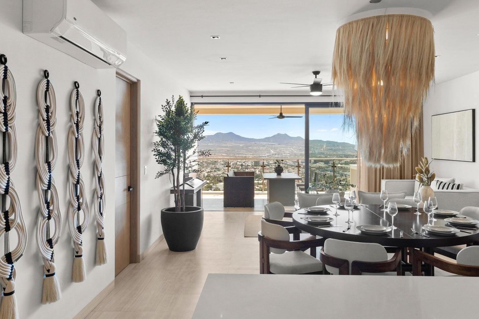 Pedregal Monteluna Experience the pinnacle of luxurious coastal living in this spacious condo featuring 3 bedrooms and 3.5 bathrooms. Bathed in natural light, the stylish interior boasts modern decor and light colors, with elegant quartz countertops in the kitchen. Eco-friendly features include solar panels for common areas, a recycling program, and trash chutes with garbage separators on each floor. Advanced filtration systems ensure drinkable water, and A/C filters provide cleaner air throughout the residences. Enjoy breathtaking ocean for sale