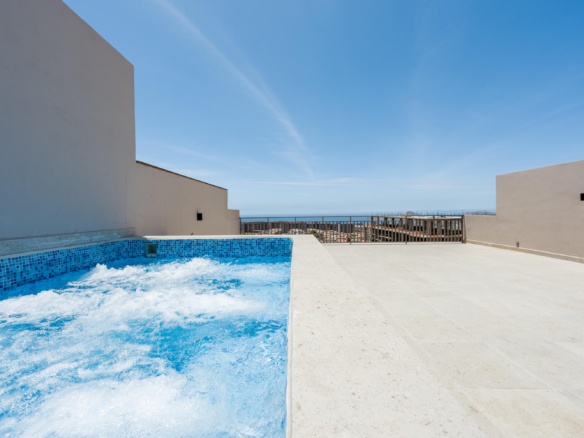 Pedregal The Five FIRE SALE!!!! Turn key, ready to move in!!Discover unparalleled elegance in this sophisticated 2-bedroom, 2.5-bathroom corner condo, perfectly situated in the prestigious Pedregal community. Step into a beautifully appointed interior, where spacious open-concept living meets breathtaking finishes. The kitchen boasts premium appliances, sleek countertops, and elegant cabinetry, perfect for entertaining or intimate gatherings. Each bedroom is a private sanctuary, featuring en-suite baths with high-end fixtures and luxurious details, the building also offers elevator for the residents convenience. The condo also offer its private terrace, pet friendly Access to all Pedregal Amenities: Including the renewed Spa, Restaurants, Tennis Courts, Beach, walking distance to International School "El Camino".Marina, Restaurants and all Cabo attractions are only 10 minutes walking. The condo comes fully furnished and decorated, that includes mexican pieces of art, paintings, black out curtains in all bedrooms and living area, parota furniture in terrace, (only a few personal items will be removed).Escritura, easy to close. – Camino de las pilas, Cabo San Lucas, BS