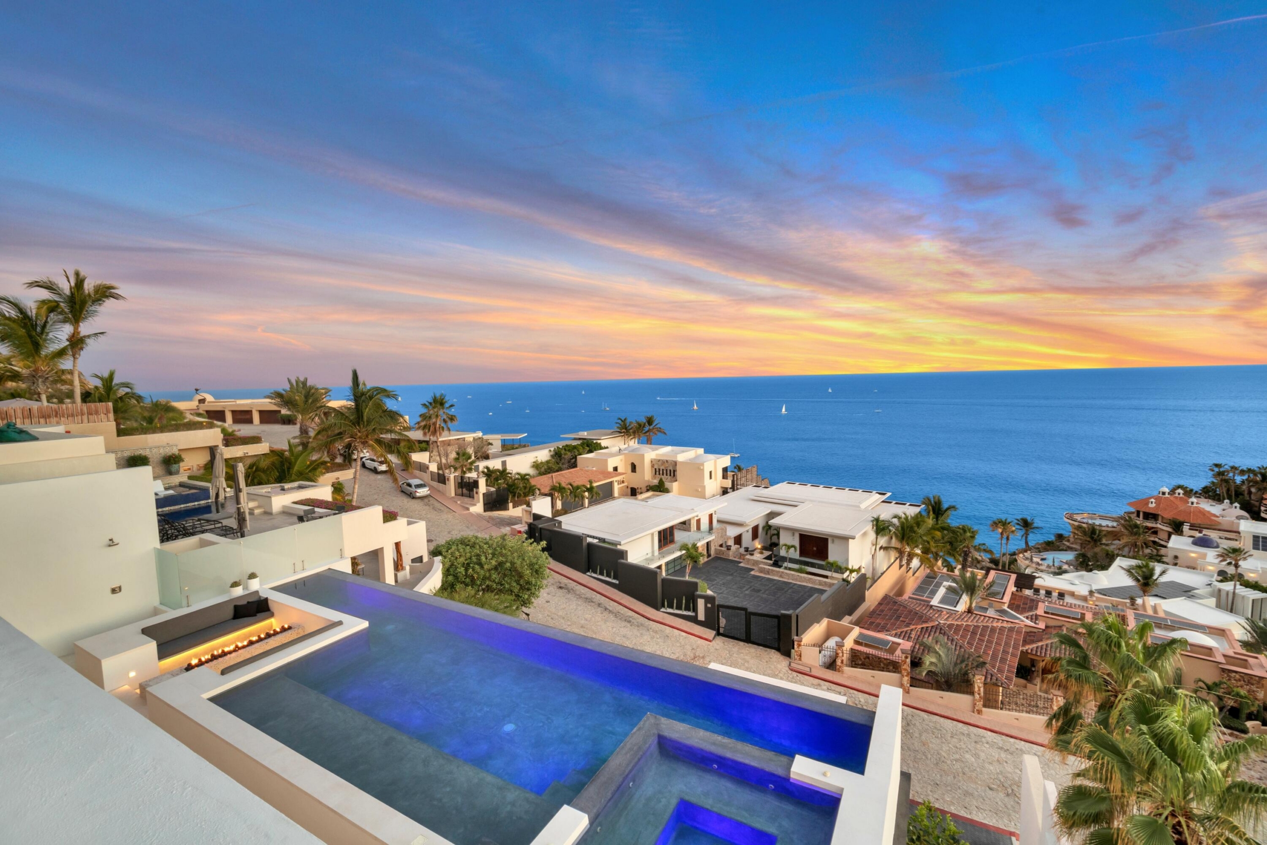 Pedregal Pedregal Csl Where the Pacific becomes your private theater.Perched on the cliffs of El Pedregal, Milichichi is a rare convergence of architectural precision and raw natural drama. From every level of this four-story residence, the Pacific stretches endlessly before you -- and during the season, whales breach and call close enough to hear from the comfort of your deck. This is not a for sale