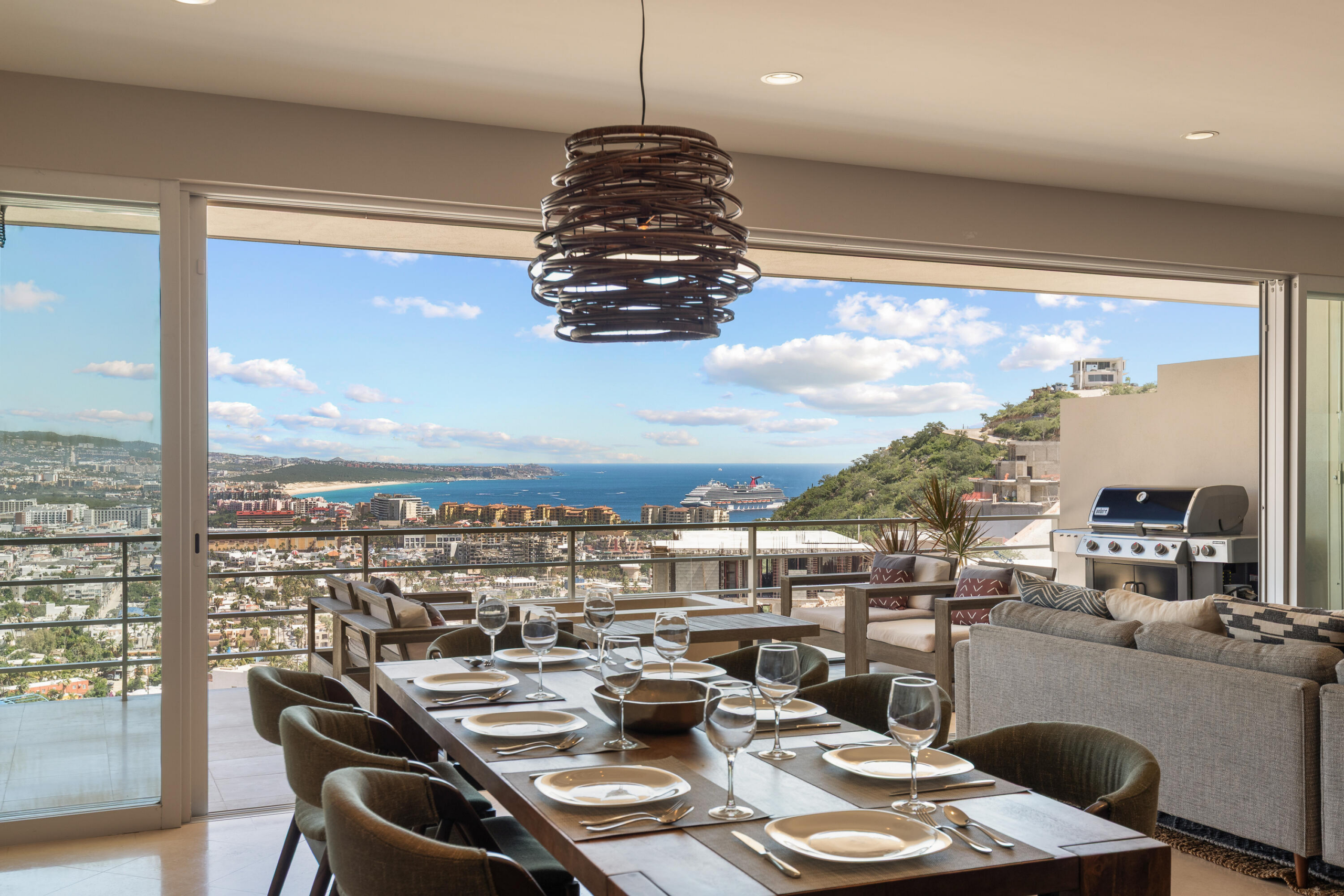 Pedregal Cascadas Experience coastal sophistication in this exceptional 4-bedroom, 3-bath residence within the hillside exclusive community of Pedregal, Cabo San Lucas. Overlooking the marina, this luxurious retreat offers mesmerizing for sale